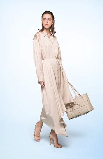 Seventy  Shopper Intrecciata In Pelle