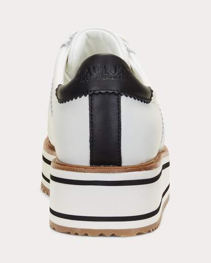 Lauren Ralph Lauren Sneaker Amelia In Pelle Con Plateau