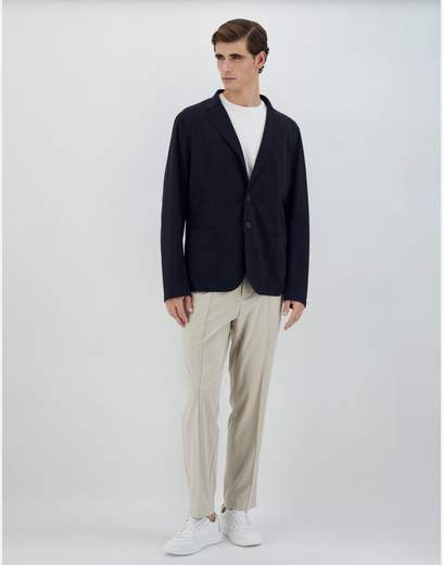 Herno Blazer In Scuba Leggero Non Lavato