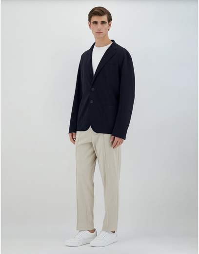 Herno Blazer In Scuba Leggero Non Lavato