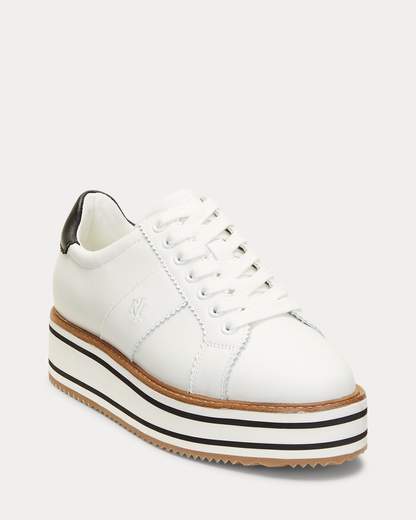 Lauren Ralph Lauren Sneaker Amelia In Pelle Con Plateau