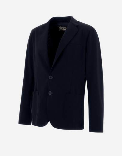 Herno Blazer In Scuba Leggero Non Lavato