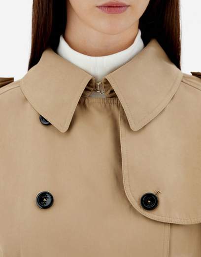 Herno Trench In Light Cotton Canvas