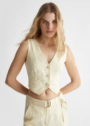 Liu°jo Gilet Da Completo In Lino