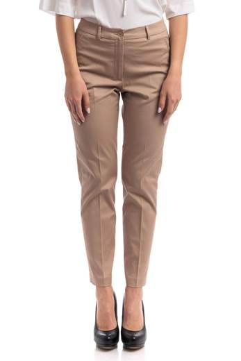 Seventy  Pantalone Slim Fit Alla Caviglia In Gabardina Di Cotone Stretch