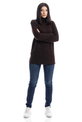 POLO RALPH LAUREN MAGLIONE LUNGO CON COLLO ALTO