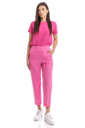 1970 Seventy Pantalone A Tinta Unita Con Elastico