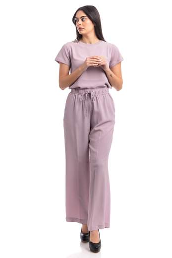 Seventy  Pantalone Lungo Elasticato In Tessuto Leggero Misto Seta