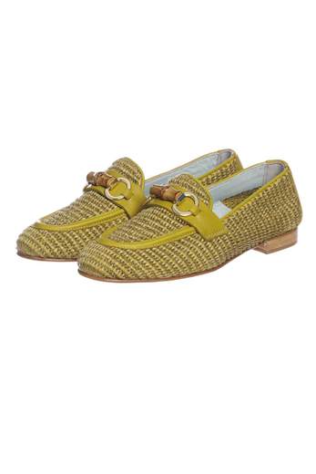 Poesie Veneziane Mocassino In Cuoio Intrecciato