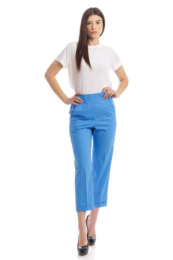 1970 Seventy Pantalone A Tinta Unita Con Elastico