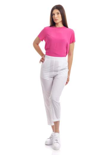 1970 Seventy Pantalone A Tinta Unita Con Elastico