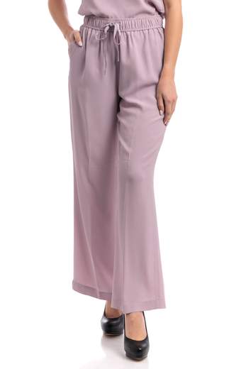 Seventy  Pantalone Lungo Elasticato In Tessuto Leggero Misto Seta