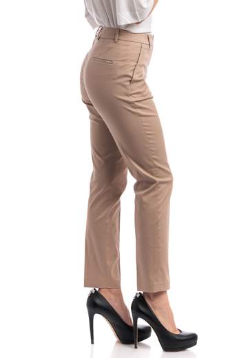 Seventy  Pantalone Slim Fit Alla Caviglia In Gabardina Di Cotone Stretch