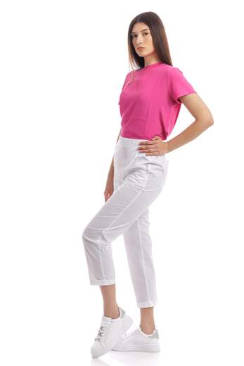 1970 Seventy Pantalone A Tinta Unita Con Elastico