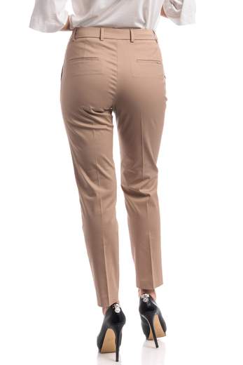Seventy  Pantalone Slim Fit Alla Caviglia In Gabardina Di Cotone Stretch