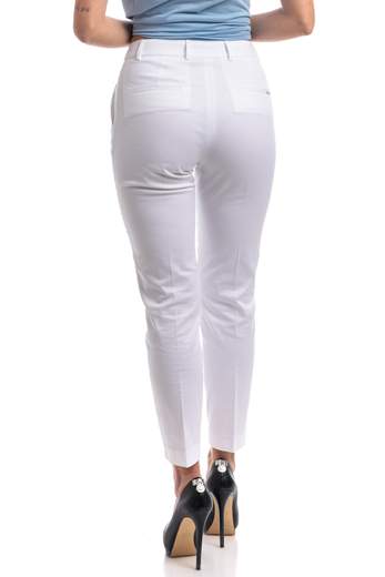 Seventy  Pantalone Slim Fit Alla Caviglia In Gabardina Di Cotone Stretch