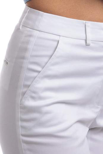 Seventy  Pantalone Slim Fit Alla Caviglia In Gabardina Di Cotone Stretch