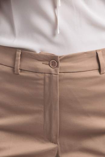 Seventy  Pantalone Slim Fit Alla Caviglia In Gabardina Di Cotone Stretch