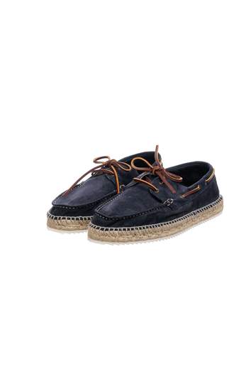 Espadrillas Scarpe Espadrilles Da Uomo In Camoscio Con Lacci.