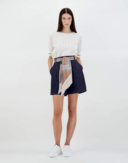 Herno Shorts In Light Cotton Stretch