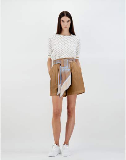 Herno Shorts In Light Cotton Stretch