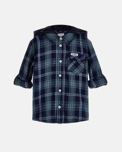 GUESS KIDS CAMICIA CON CAPPUCCIO IN FELPA BIMBO