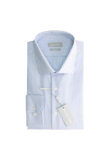 MICHAEL KORS STRUCTURED STRIPE SLIM SHIRT UOMO