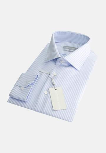MICHAEL KORS STRUCTURED STRIPE SLIM SHIRT UOMO