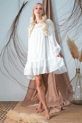 WHITE WISE VESTITO COREANA DONNA