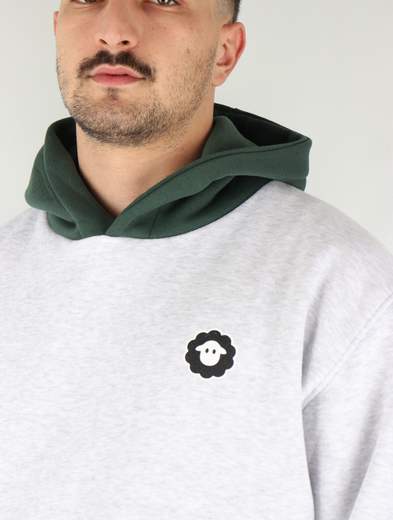 BLACK SHEEP FELPA DOUBLE HOODIE UOMO