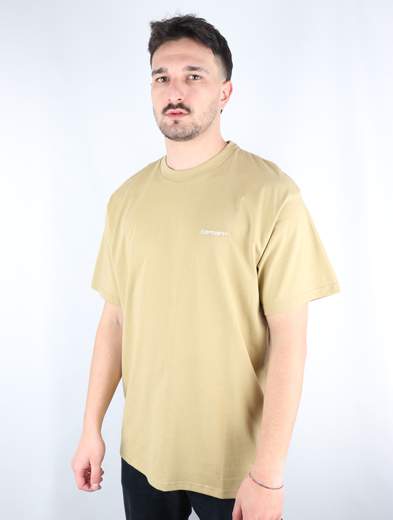 CARHARTT WIP T-SHIRT S/S SCRIPT EMBROIDERY T-SHIRT UOMO