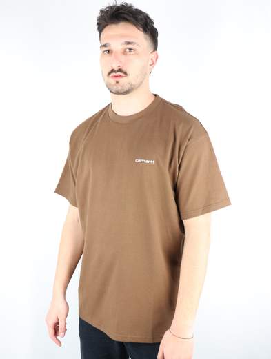 CARHARTT WIP T-SHIRT S/S SCRIPT EMBROIDERY T-SHIRT UOMO