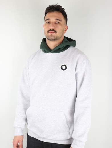 BLACK SHEEP FELPA DOUBLE HOODIE UOMO