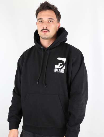 OBEY FELPA OBEY INT. VISUAL INDUSTRIES PREMIUM HOODED FLEECE UOMO