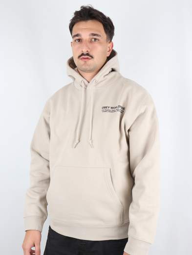 OBEY FELPA OBEY WORLDWIDE CITIES PREMIUM HOODED FLEECE UOMO