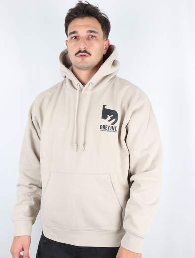 OBEY FELPA OBEY INT. VISUAL INDUSTRIES PREMIUM HOODED FLEECE UOMO