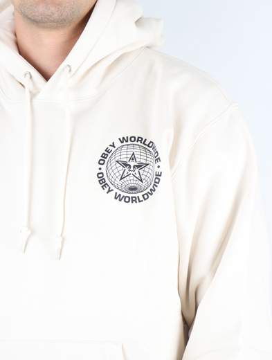 OBEY FELPA OBEY WORLDWIDE GLOBE PREMIUM HOODED FLEECE UOMO