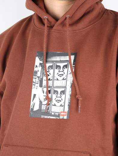 OBEY FELPA OBEY ICON PHOTO PREMIUM HOODED FLEECE UOMO