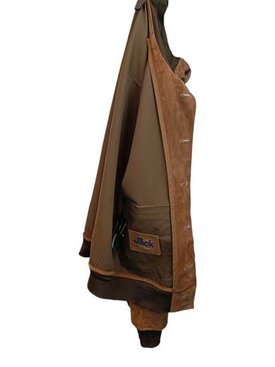 THE JACK LEATHERS GIUBBINO PELLE SCAMOSCIATA ELASTICIZZATA