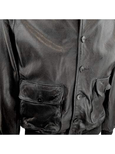 THE JACK LEATHERS GIUBBINO PELLE MICROFORI