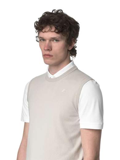 K-WAY GILET MAGLIA GIROCOLLO PURO COTONE