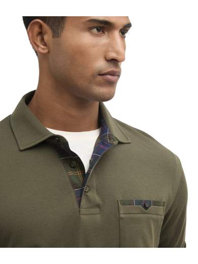 BARBOUR POLO CON TASCHINO PURO COTONE MAN. CORTA