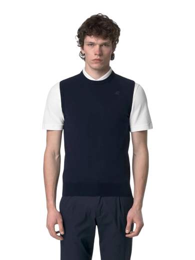 K-WAY GILET MAGLIA GIROCOLLO PURO COTONE