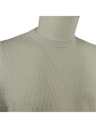 JEORDIE'S MAGLIA GIROCOLLO LINO E COTONE LAVORATO