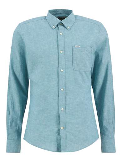 BARBOUR CAMICIA BOTTON DOWN LINO E COTONE