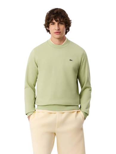 LACOSTE FELPA GIROCOLLO PURO COTONE