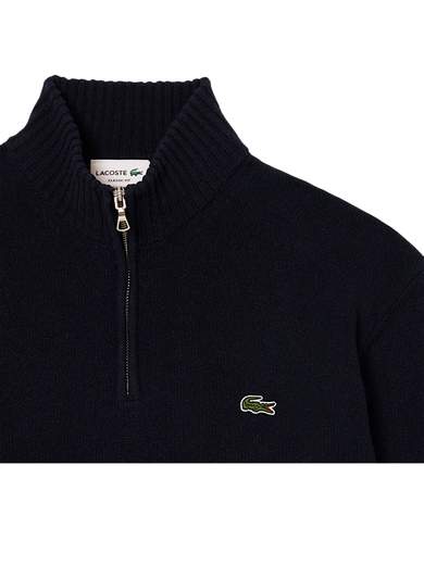 LACOSTE MAGLIA MEZZA ZIP PURA LANA