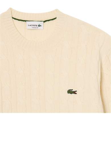 LACOSTE MAGLIA GIROCOLLO TRECCE PURA LANA