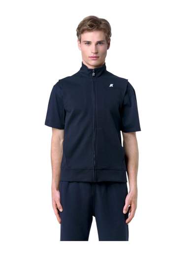 K-WAY GILET FELPA ZIP COTONE TECNICO