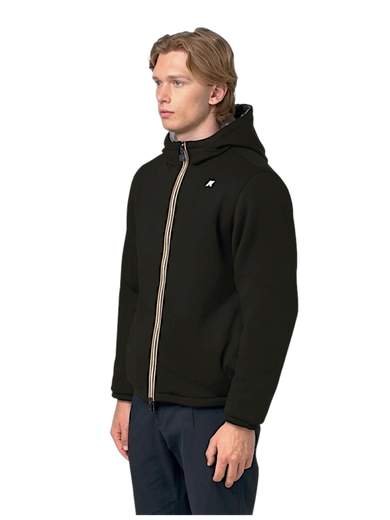 K-WAY FELPA ZIP CAPPUCCIO REVERSIBILE ECO